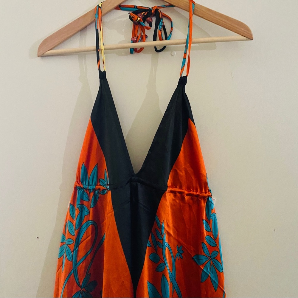 Fiery tiger orange Spring and Summer Dress